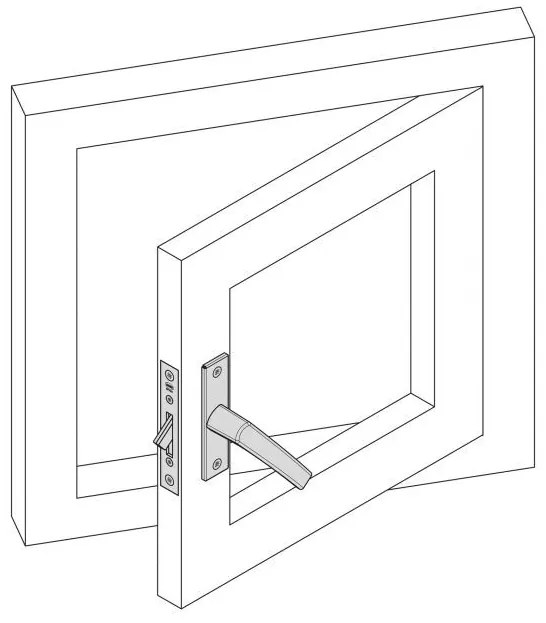 Inchizator pentru ferestre model 21, finisaj negru (Latime: 13 mm)