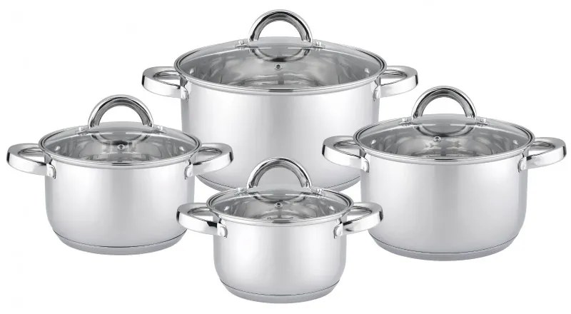 Set oale Rosberg R51210L8, 8 piese, 1.8/2.5/3.4/5.8 L, Inductie, Inox