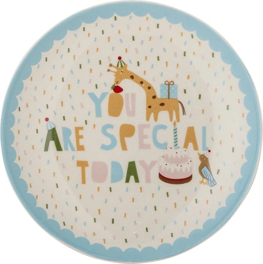 Farfurie pentru copii albastru-deschis/crem din gresie ø 16 cm Celebrate – Bloomingville Mini