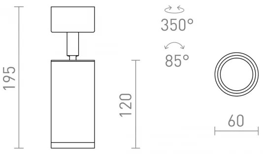 Spot BELENOS 1xGU10/9W/230V RED-Design Rendl-R13363