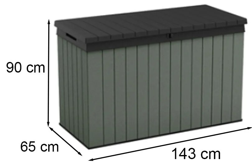 Depozitare de grădină Darwin cu separator 662L verde