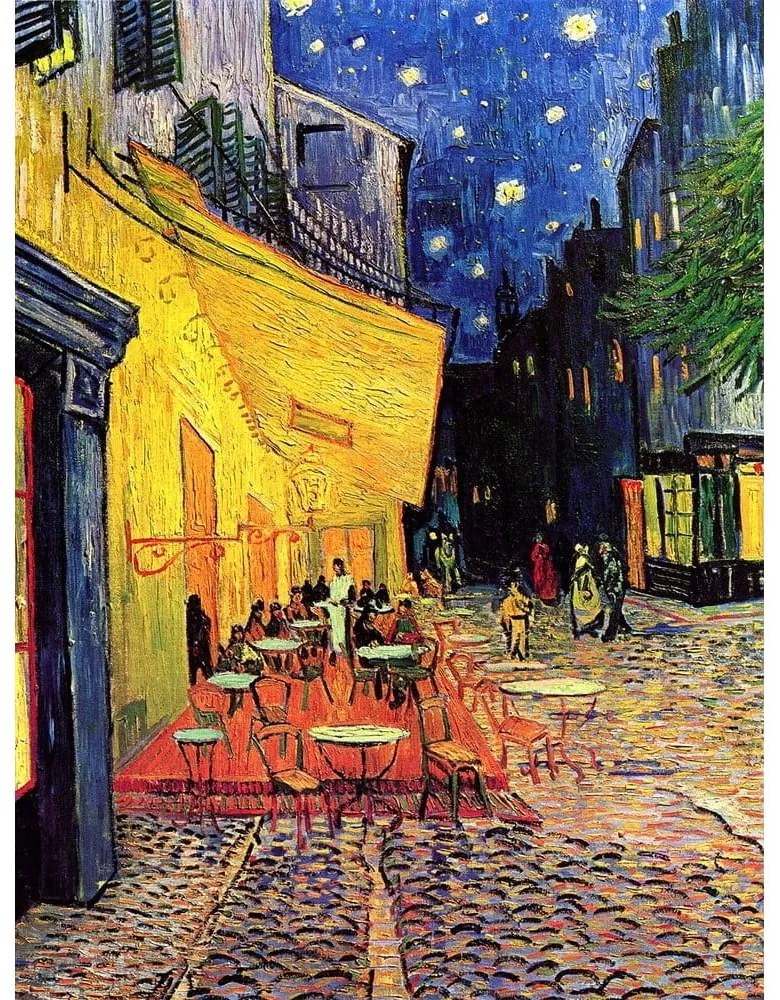 Reproducere pe pânză după Vincent van Gogh - Cafe Terrace, 30 x 40 cm