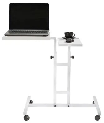 Măsuță ajustabilă GLEN 87x67 cm albă