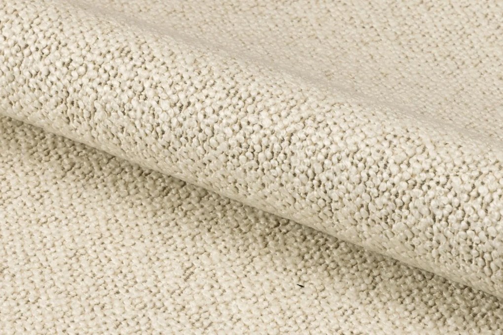 MAZZONI EXPORT YUNI Crem (material Monza 90) - SCAUN MODERN PIVOTANT TAPIȚAT BOUCLÉ PENTRU SALON/SUFRAGERIE/BIROU LOFT