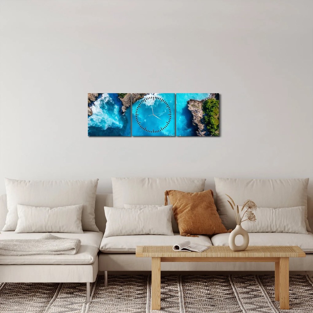 Tablou - Golful din Bali (cu ceas) (90x30 cm)