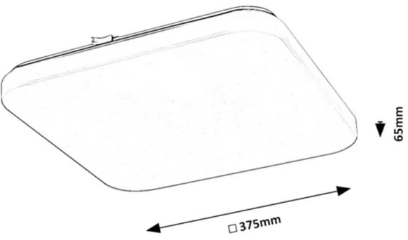 Rabalux 75015-LED Plafonieră VENDEL cu senzor LED 24W 230V 4000K 37x37cm