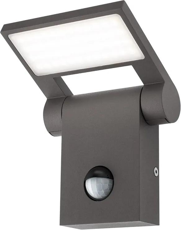 Aplică iluminat exterior LED Redo VARIAL, senzor prezență, crepuscul - gri inchis
