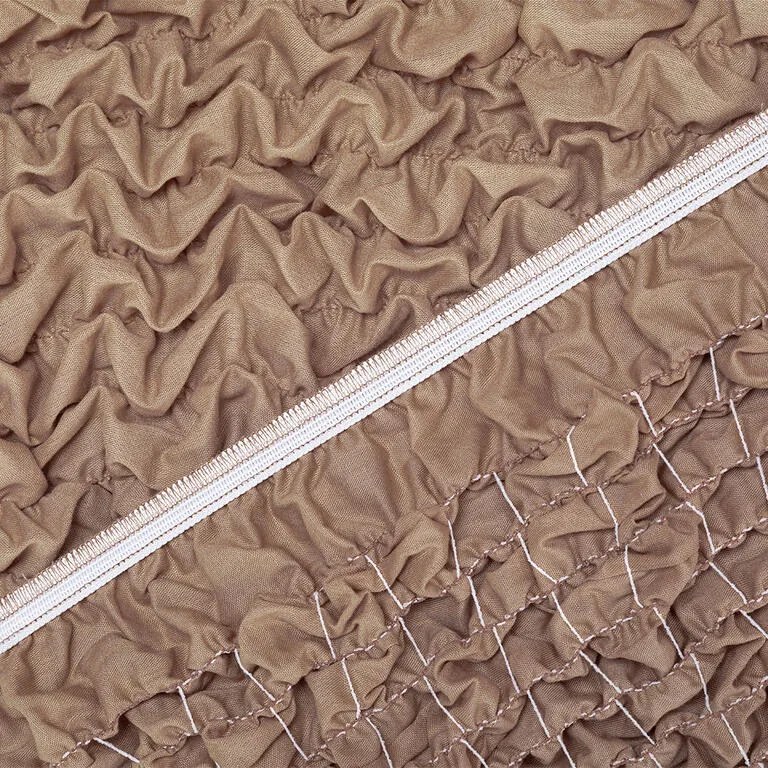 Huse bielastice FUCO bumbac bio alună fotoliu (l. 60 - 110 cm)