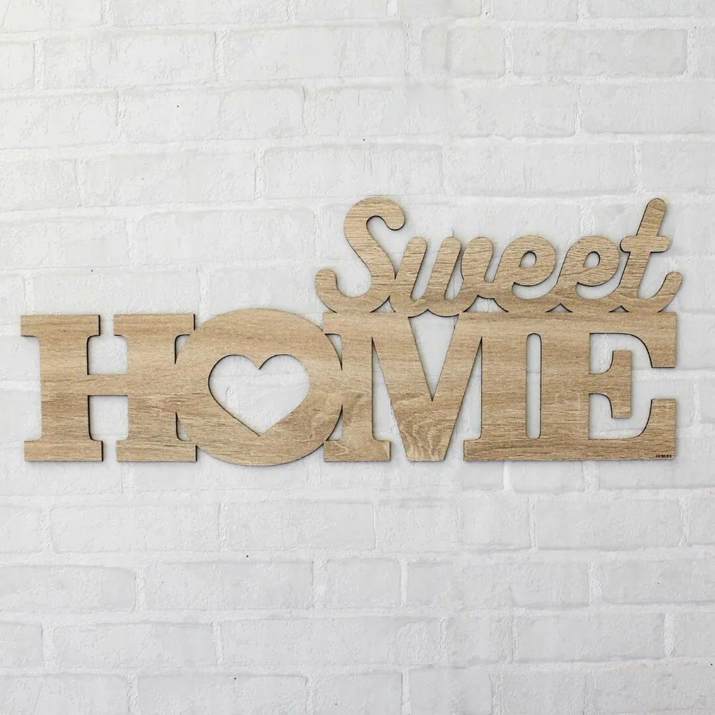DUBLEZ | Decorațiune din lemn pentru perete - Sweet Home