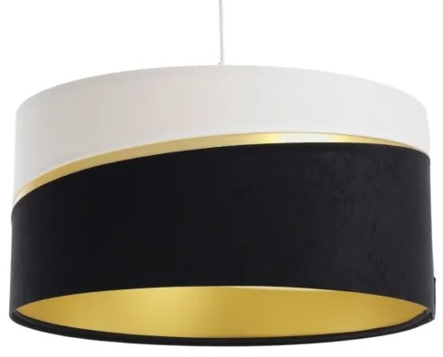 Lustră pe cablu SWING 1xE27/60W/230V negru/alb/auriu