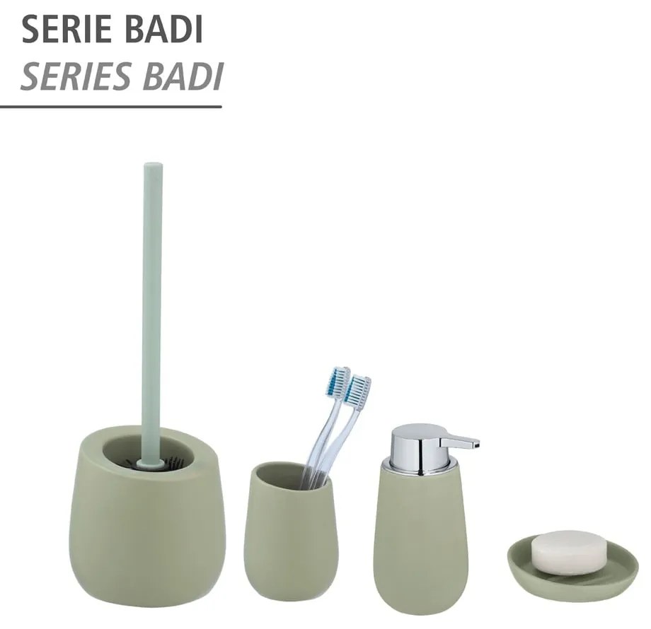 Dozator din ceramică pentru săpun Wenko Badi, verde