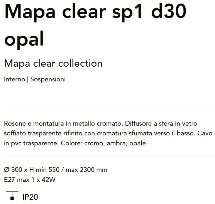 Lustra/Pendul design decorativ Mapa opal sp1 d30