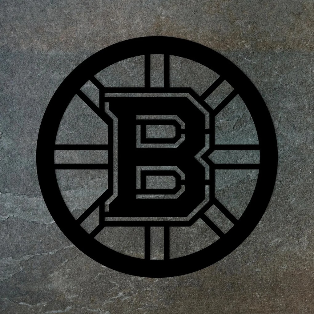 DUBLEZ | Logo din lemn al echipei de hochei – Boston Bruins
