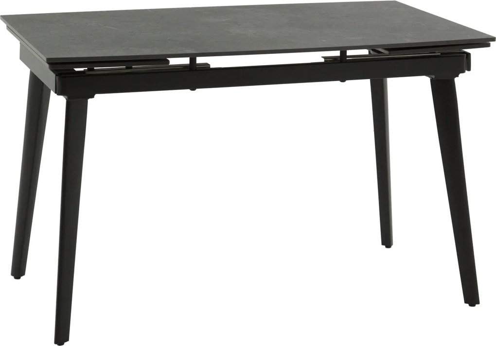 Masă ceramică extensibilă Maura negru 120/80 cm + 2 extensii 30 cm