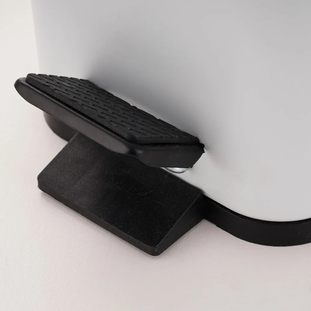 Coș de gunoi alb cu pedală din oțel 5 l Erik – Spirella