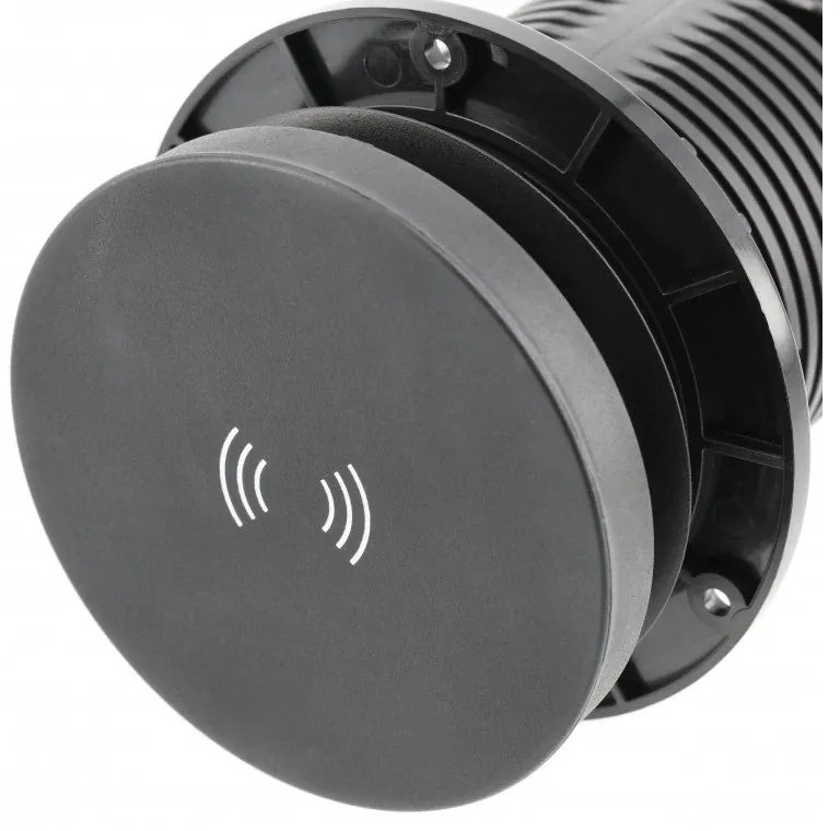Priza incastrabila model CAMINO, 2 iesiri Schuko, 1xInductie 10W, 1xUSB-A, 1XUSB-C, finisaj negru