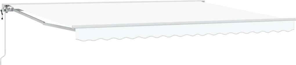 vidaXL Cort electric retractabil Alb 4,5 × 3 m