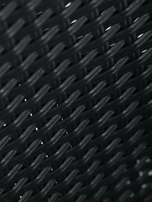 Autronic Scaun de grădină, metal, polyratan,negru, A ZC-S2113 BK