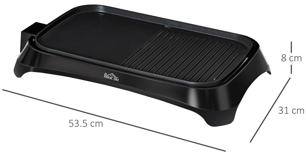 Gratar electric HOMCOM antiaderent,1600W | Aosom Romania