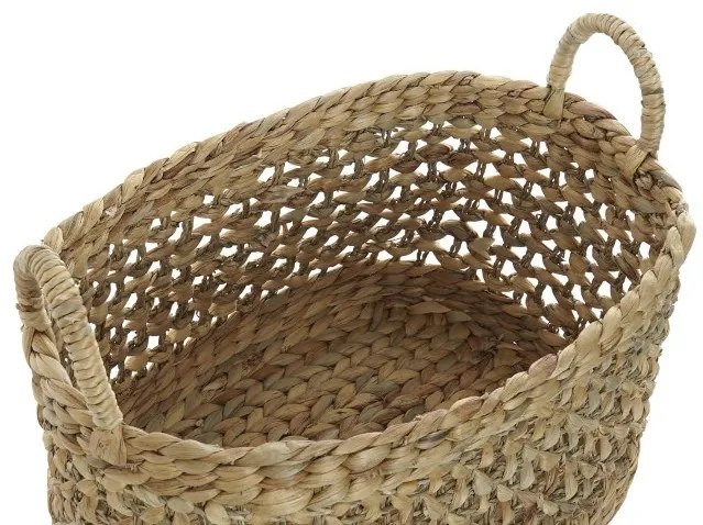 Cos impletit Country din fibre naturale 39x31x25 cm