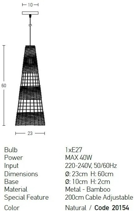 Pendul, lustra design modern Huiu natur