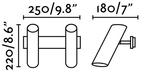 Spot de perete LINK 2xGU10/11W/230V negru FARO 29876