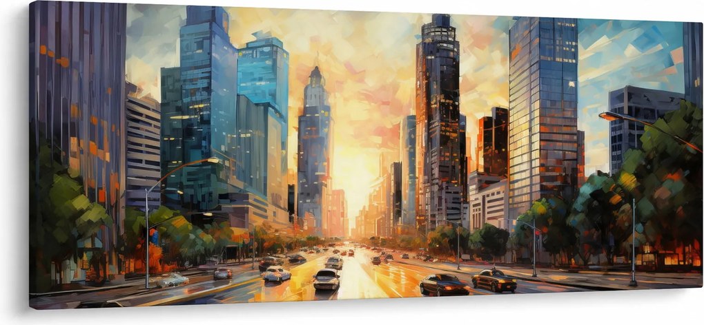 Tablou - Pictura orașului (120x50 cm)