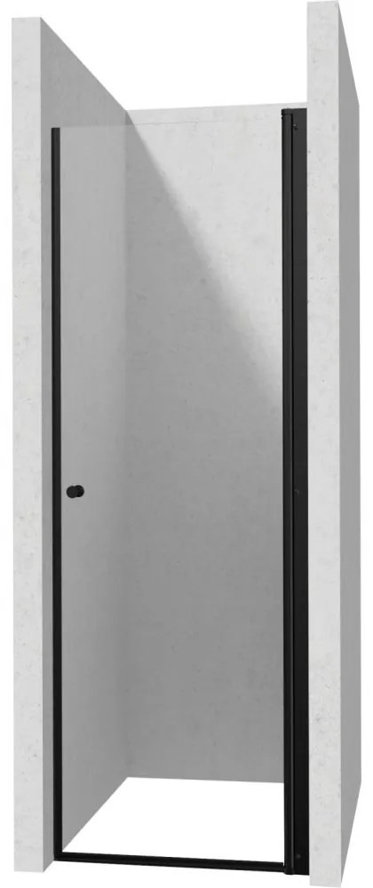Usa sticla dus batanta 90x200 cm profil negru Deante Kerria Plus 2 900x2000 mm, Negru mat