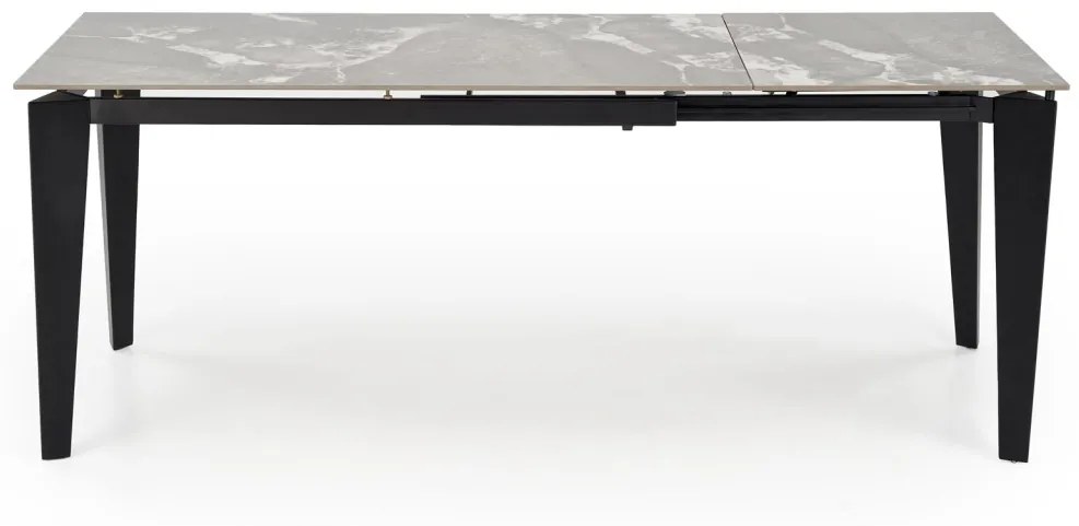 Masa extensibila Felix marmura gri/negru L141-201 cm