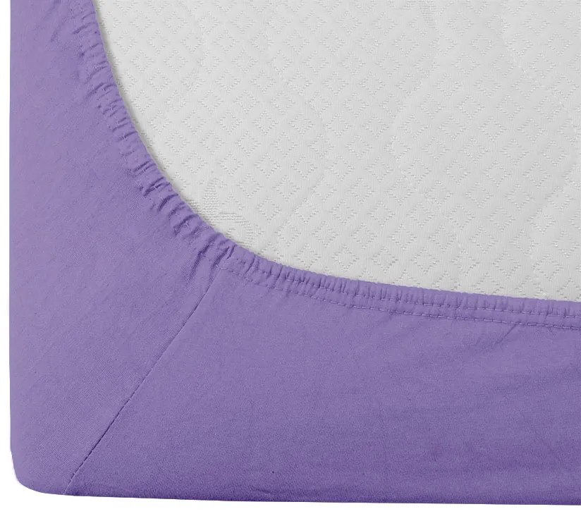Cearsaf Jersey EXCLUSIVE cu elastic 180 x 200 cm mov deschis