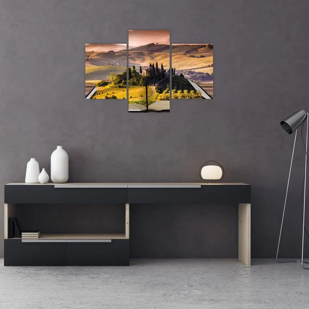 Tablou cu peisaj în carte (90x60 cm)