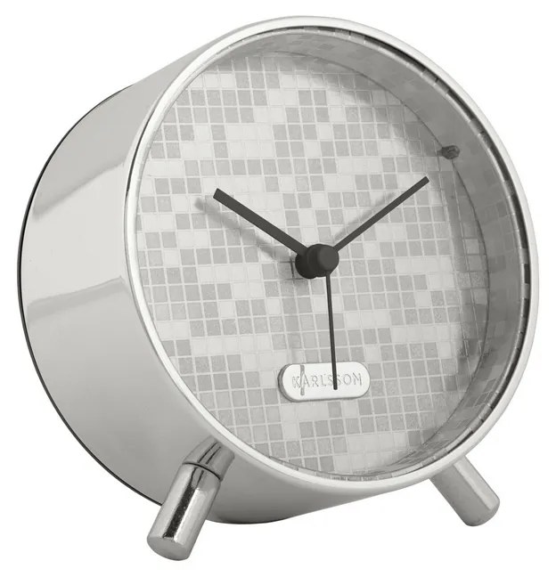 Karlsson 6004SI ceas cu alarmă design argintiu,diametru 11 cm