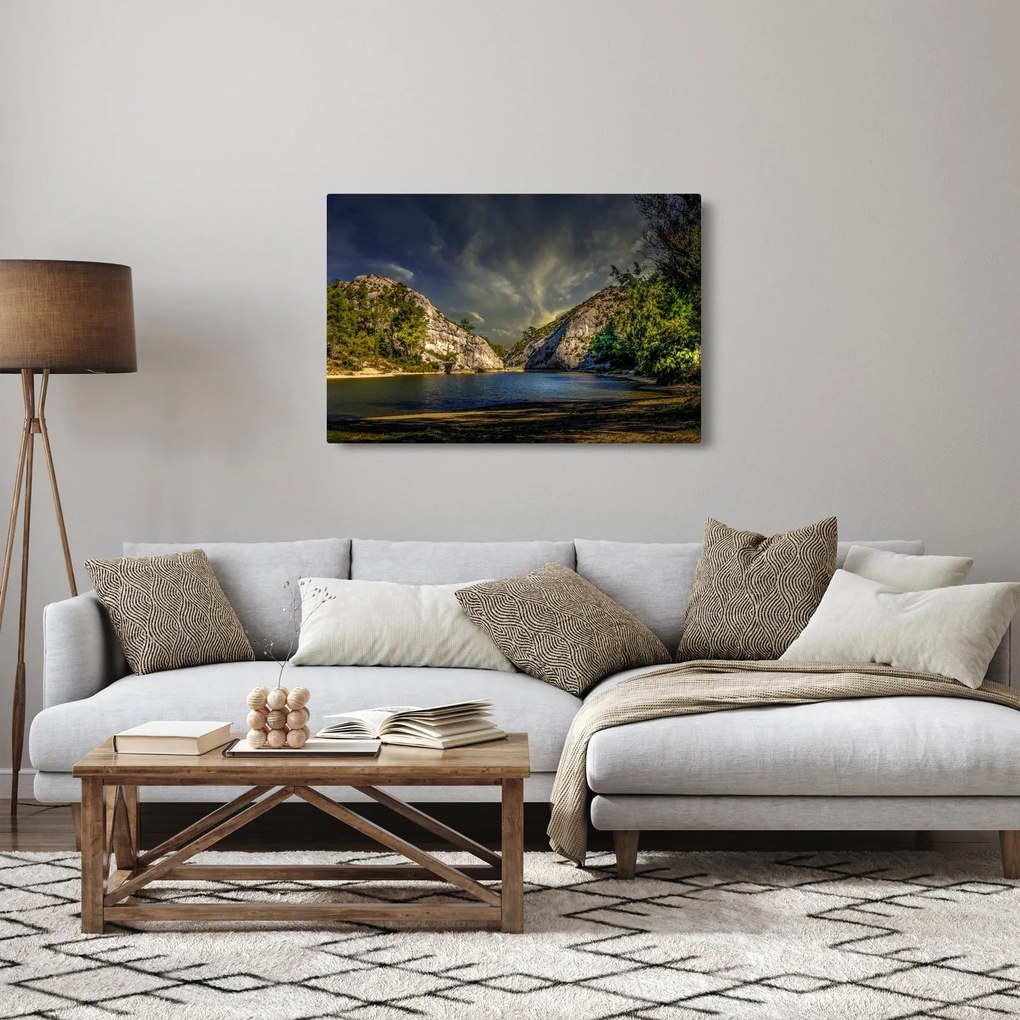 Tablou peisajului cu lac (90x60 cm)