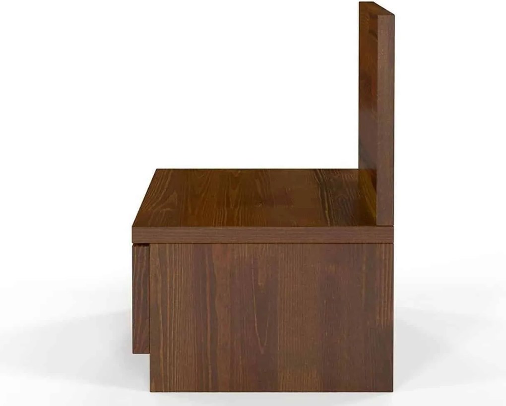Noptieră lemn masiv nuc Kirra, 40 × 35 × 51 cm