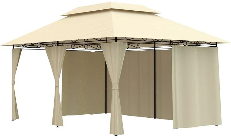 Cort de petrecere bej intr-un stil elegant potrivit unei nunți 3m x 4m