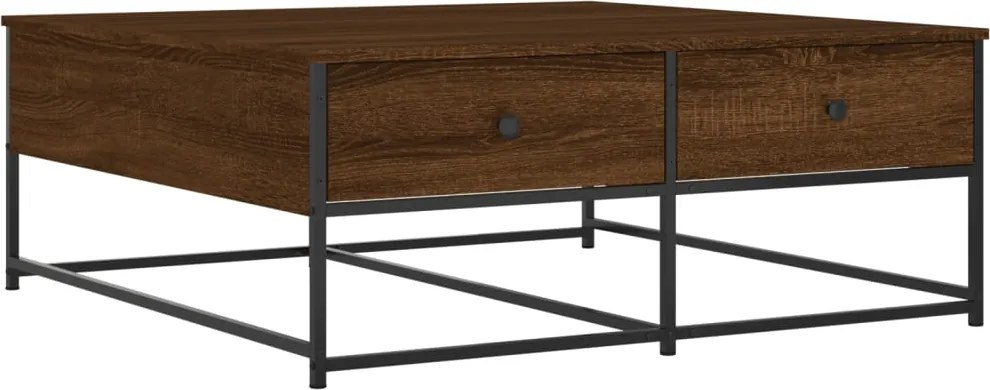 vidaXL Măsuță de cafea, stejar maro, 100x99x40 cm, lemn prelucrat