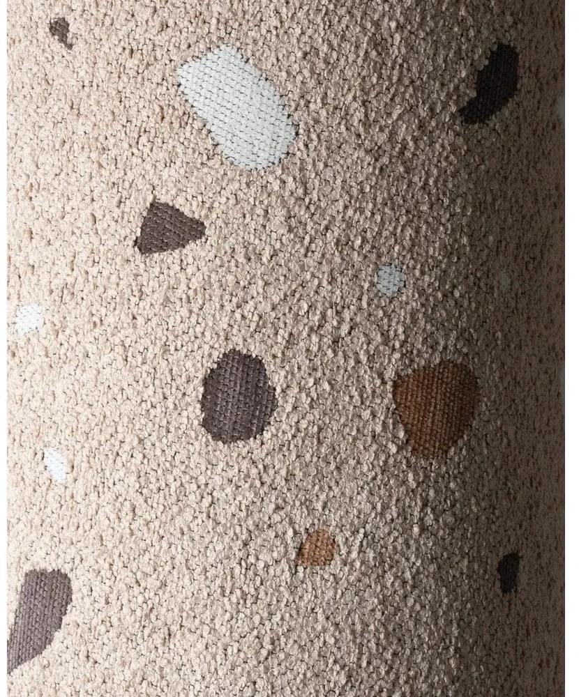 Fotoliu puf pentru copii maro deschis cu tapițerie din țesătură bouclé/cu tapițerie din chenille Terrazzo Chair – Wigiwama