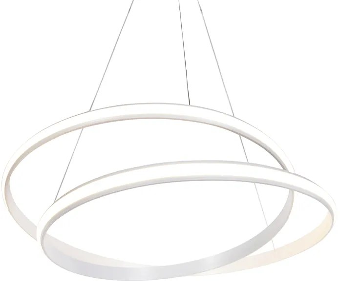 Lampă modernă suspendată albă 74 cm incluzând LED reglabil - Rowan