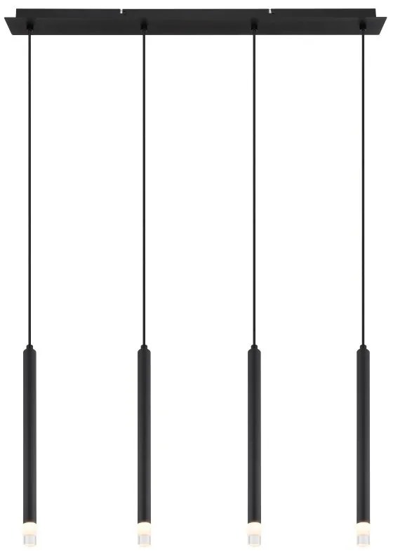 Lustra suspendata design minimalist BLAKE 4L negru