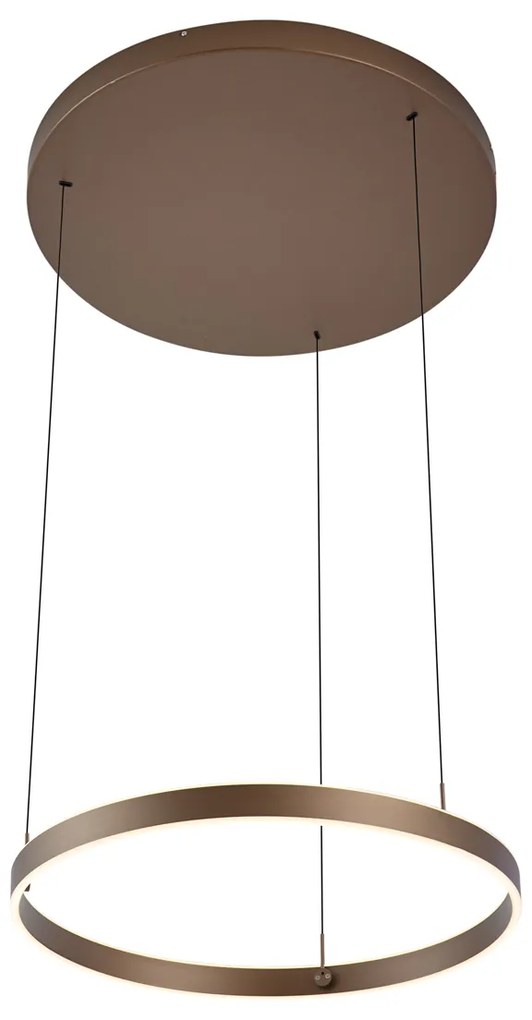Lampă suspendată de design, bronz închis, reglabilă în 3 trepte, Easylift - Titmus