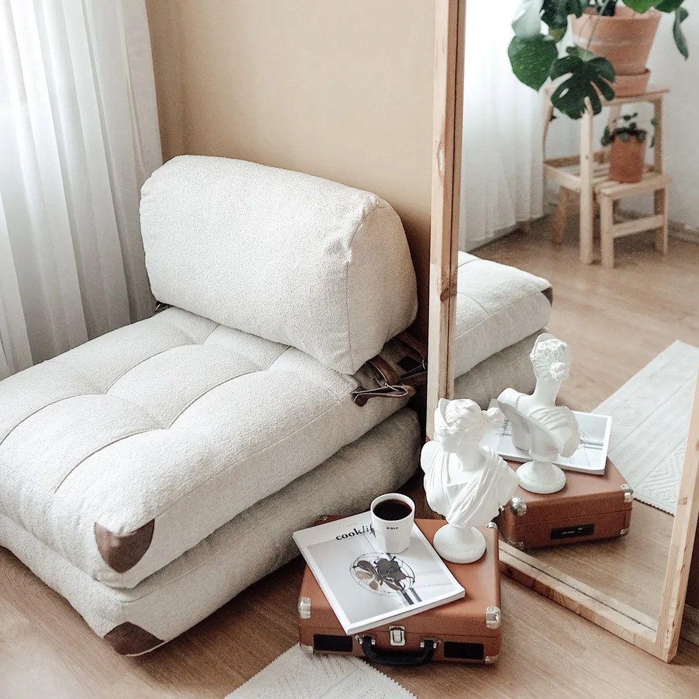 Fotoliu Fold Teddy Cream