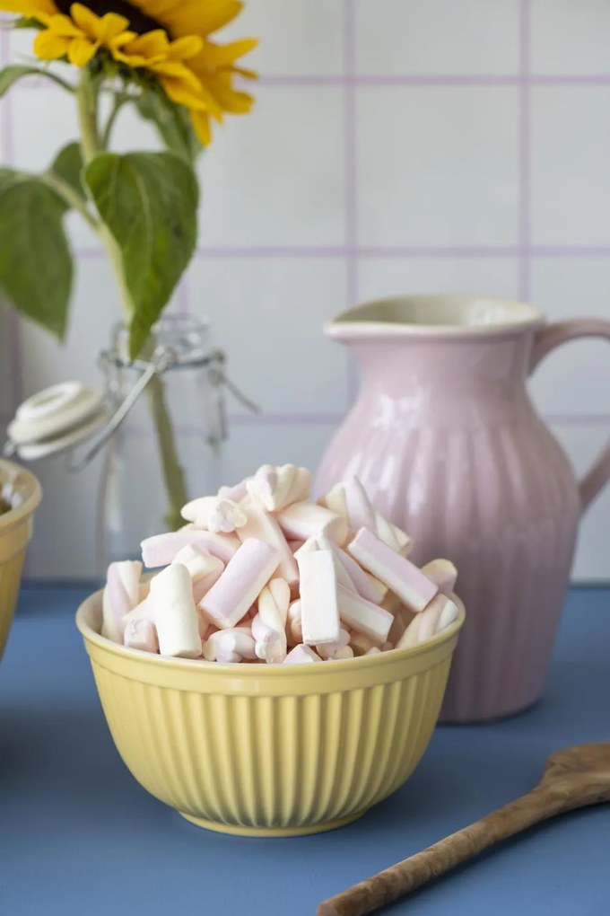 IB Laursen Boluri ceramice galbene MYNTE LEMONADE, set 3 buc.