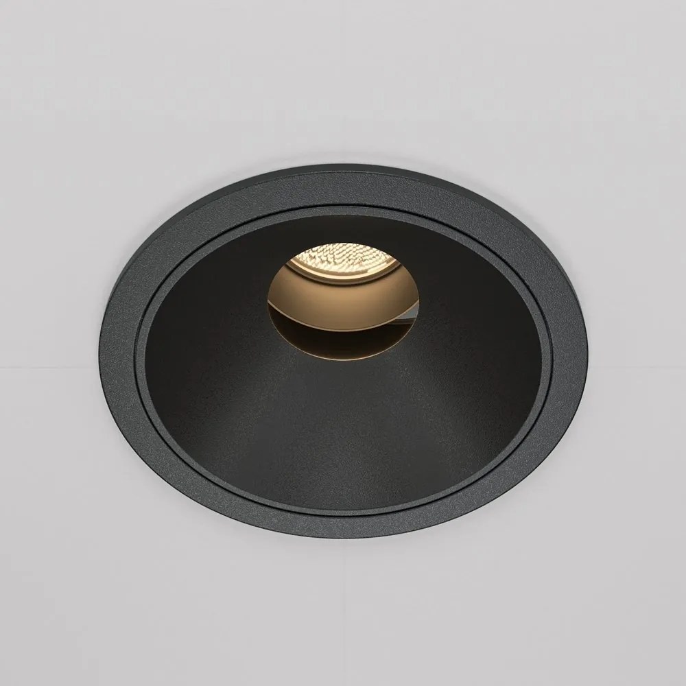 Spot LED incastrabil design tehnic Wise negru