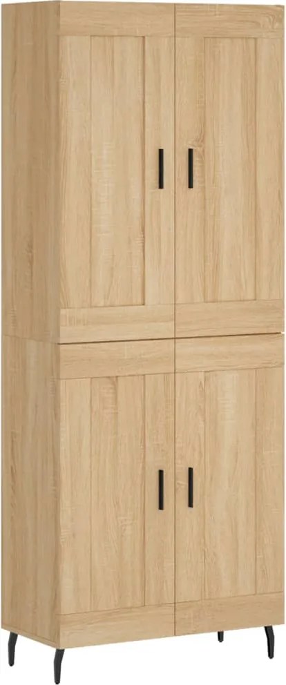 vidaXL Dulap înalt, stejar sonoma, 69,5x34x180 cm, lemn compozit