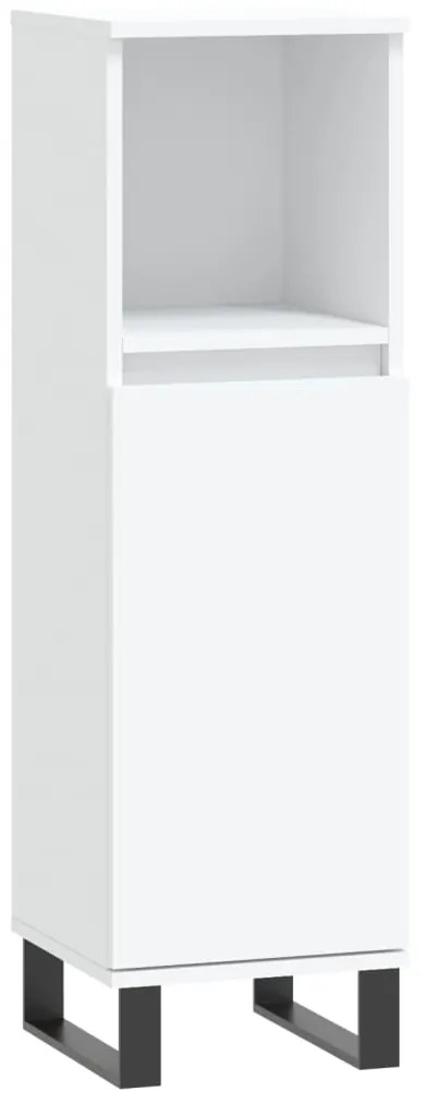 831564 vidaXL Dulap de baie, alb, 30x30x100 cm, lemn prelucrat