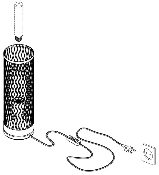 Lampă de masă REDCLIFFE 1xE27/40W/230V Eglo 43536