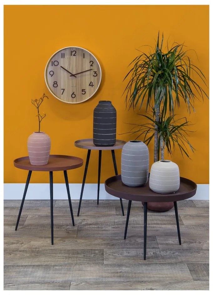 Ceas de perete din lemn de tei Karlsson Pure Medium, maro deschis, ø 40 cm