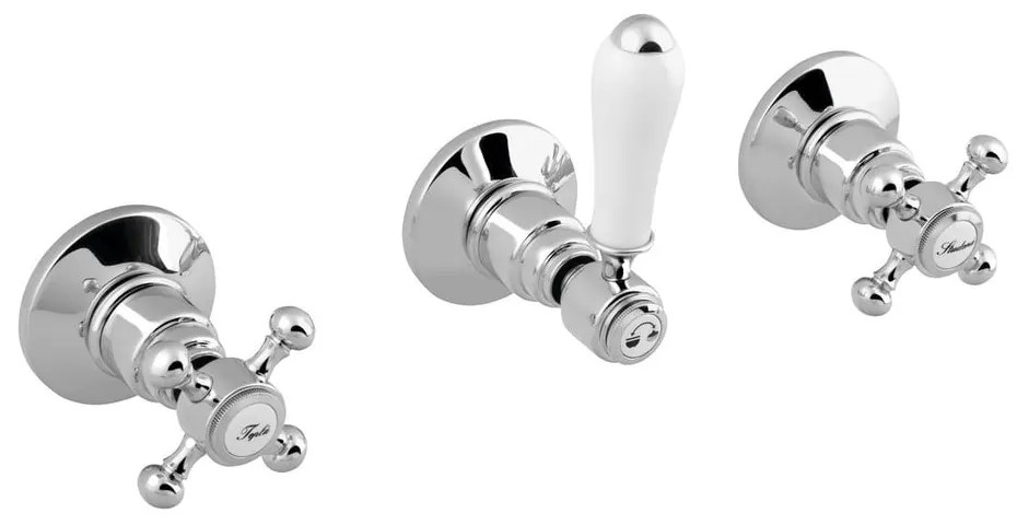 Baterie argintiu-lucios pentru duș încastrată (2 ieșiri) Antea – Sapho