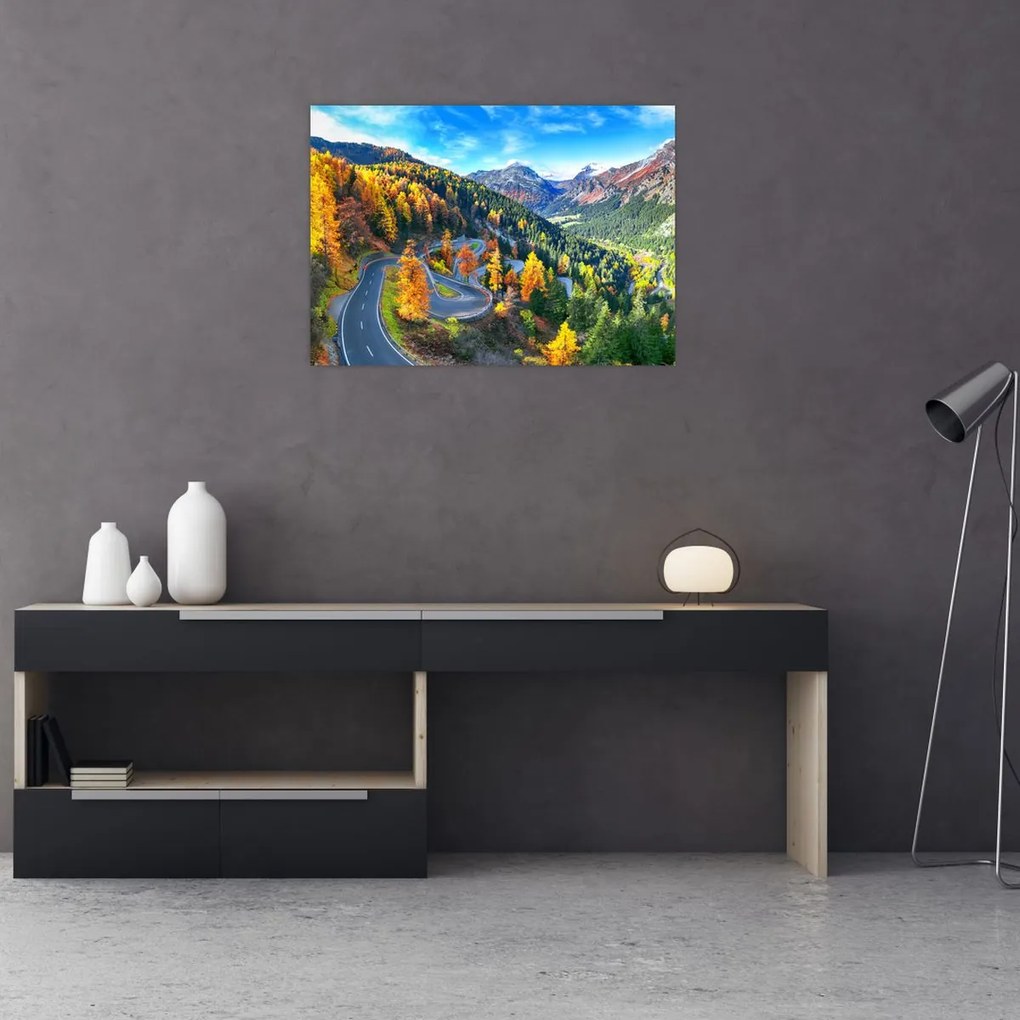 Tablou pe sticlă - Trecătoarea Malay Pass (70x50 cm)