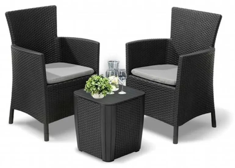 Set mobilier de grădină pentru balcon Iowa II cu masă Luzon grafit